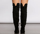 Miles To Go Thigh High Faux Suede Boots