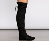 Miles To Go Thigh High Faux Suede Boots