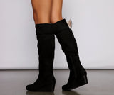 Botas de cuña con forro de sherpa Cozy Vibes