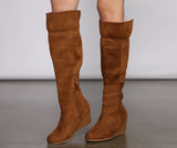 Botas de cuña con forro de sherpa Cozy Vibes