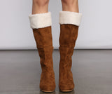 Botas de cuña con forro de sherpa Cozy Vibes