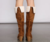 Botas de cuña con forro de sherpa Cozy Vibes