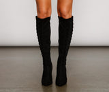 Level Up Faux Suede Stiletto Heel Boots