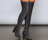 Bring The Shine Over The Knee Boots