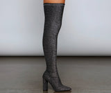 Bring The Shine Over The Knee Boots