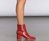 Stride With Sass Block Heeled Booties