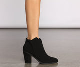 Stacked On Basic Faux Nubuck Booties