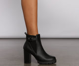 Wild N' Free Faux Leather Lug Booties