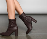 VIP List Faux Leather Booties