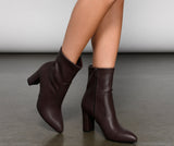 VIP List Faux Leather Booties