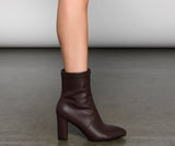 VIP List Faux Leather Booties