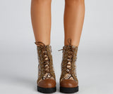 Botines con tacos de serpiente Sassy N' Fierce