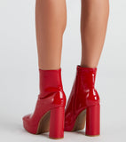 Gloss Move Patent Platform Booties