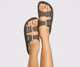 Sandalias de doble tira de gelatina Straight Talk