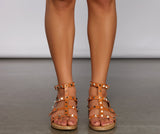 Studded Babe Faux Leather Sandals