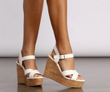 Cross My Heart Cork Wedges