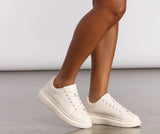 Basic Lace-Up Platform Sneakers