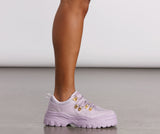 Pop of Glam Chunky Bungee Lace Sneakers