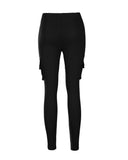 Pantalones casuales con cordones y múltiples bolsillos para mujer 