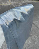 Brush Silver Metal Baggy Jeans