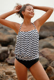 Zig Zag Feminine Tankini Set