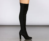 50/50 Thigh High Faux Suede Boots