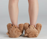 Adorable Teddy Bear Plush Slippers