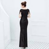 Alexandria elegant fishtail sequin dress