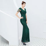 Alexandria elegant fishtail sequin dress