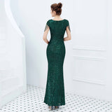 Alexandria elegant fishtail sequin dress