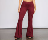 All That Flare Faux Suede Pants