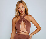 All The Ruched Moves Cutout Mini Dress