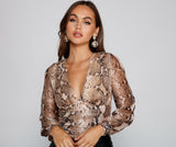 Alluring And Chic Snake Print Top