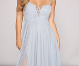 Aviva Formal A-Line High Slit Dress