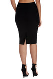 Basic High Waist Pencil Skirt