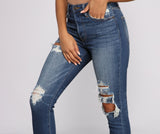 Bella High Rise Destructed Skinny Jeans