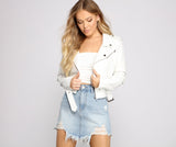 Biker Chic Crop Jacket