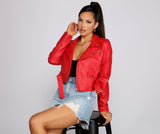 Biker Chic Crop Jacket