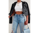 Biker Chic Crop Jacket