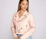 Biker Chic Crop Jacket