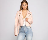 Biker Chic Crop Jacket