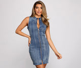 Bombshell Babe Denim Mini Dress