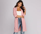 Boss Babe Crepe Longline Blazer