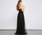 Bria Mesh Tulle Corset Gown