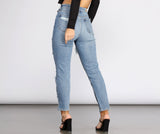Chic Destruction High Rise Boyfriend Jeans