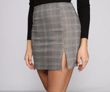 Classic Chic Plaid Mini Skirt