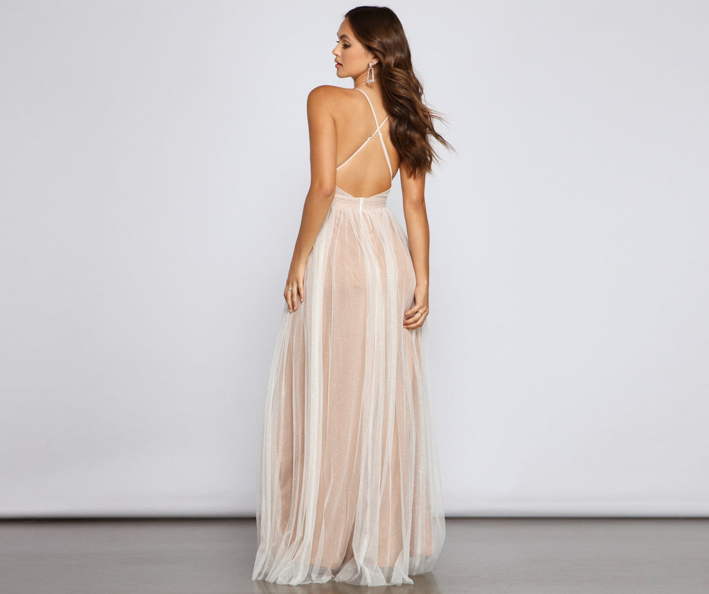 Glitter Tulle A-Line Skirt