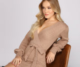 Cozy And Cute Cable Knit Mini Dress