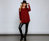 Cozy Basic Lattice Back Tunic