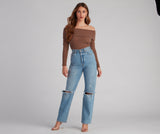 Cozy Knit Off-The-Shoulder Top